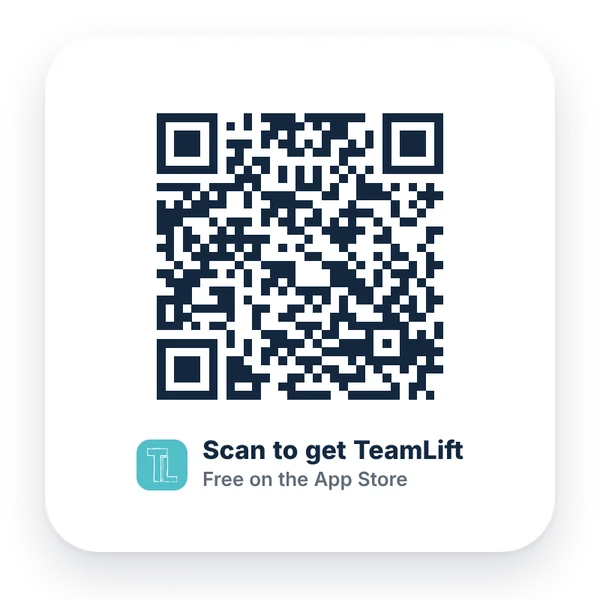 QR code to download TeamLift from the App Store